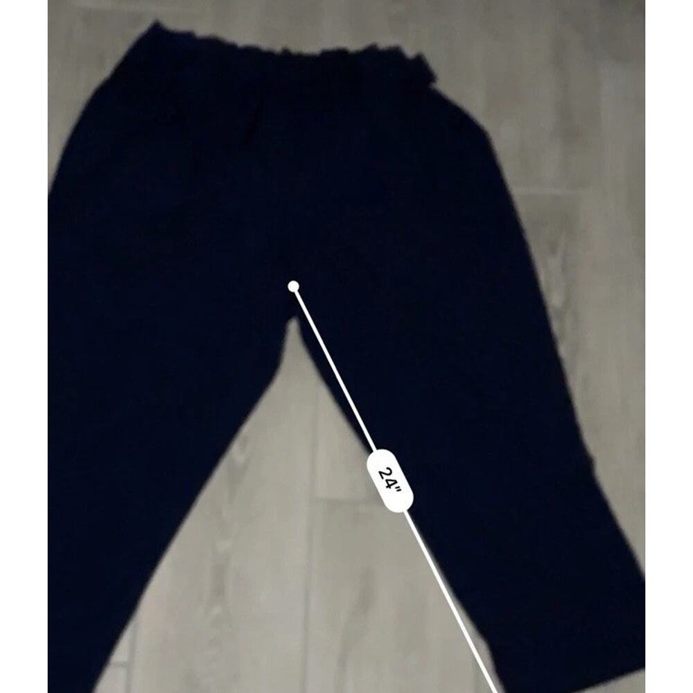 Athleta Skyline Pant II Navy Blue Women's Elastic Tie Waist Pants Size 20 PLUS - Picture 10 of 11